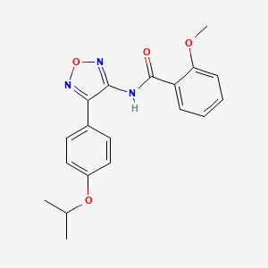 molecular formula C19H19N3O4 B11373747 2-methoxy-N-{4-[4-(propan-2-yloxy)phenyl]-1,2,5-oxadiazol-3-yl}benzamide 