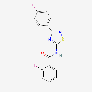 molecular formula C15H9F2N3OS B11373755 2-fluoro-N-[3-(4-fluorophenyl)-1,2,4-thiadiazol-5-yl]benzamide 