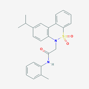 2-(9-isopropyl-5,5-dioxido-6H-dibenzo[c,e][1,2]thiazin-6-yl)-N-(2-methylphenyl)acetamide