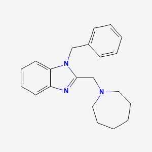 molecular formula C21H25N3 B11373799 2-(azepan-1-ylmethyl)-1-benzyl-1H-benzimidazole 