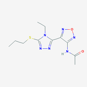 N-{4-[4-ethyl-5-(propylsulfanyl)-4H-1,2,4-triazol-3-yl]-1,2,5-oxadiazol-3-yl}acetamide