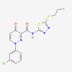 1-(3-chlorophenyl)-4-oxo-N-[5-(propylsulfanyl)-1,3,4-thiadiazol-2-yl]-1,4-dihydropyridazine-3-carboxamide