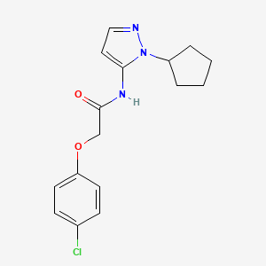 2-(4-chlorophenoxy)-N-(1-cyclopentyl-1H-pyrazol-5-yl)acetamide