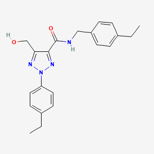 N-(4-ethylbenzyl)-2-(4-ethylphenyl)-5-(hydroxymethyl)-2H-1,2,3-triazole-4-carboxamide