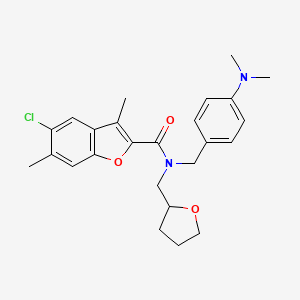 5-chloro-N-[4-(dimethylamino)benzyl]-3,6-dimethyl-N-(tetrahydrofuran-2-ylmethyl)-1-benzofuran-2-carboxamide