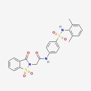 N-{4-[(2,6-dimethylphenyl)sulfamoyl]phenyl}-2-(1,1-dioxido-3-oxo-1,2-benzothiazol-2(3H)-yl)acetamide