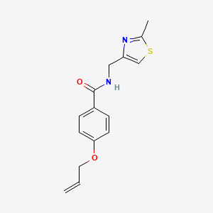 molecular formula C15H16N2O2S B11373880 N-[(2-methyl-1,3-thiazol-4-yl)methyl]-4-(prop-2-en-1-yloxy)benzamide 