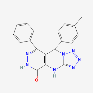 8-(4-methylphenyl)-10-phenyl-2,4,5,6,7,11,12-heptazatricyclo[7.4.0.03,7]trideca-1(9),3,5,10-tetraen-13-one