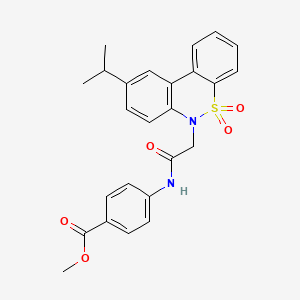 methyl 4-{[(9-isopropyl-5,5-dioxido-6H-dibenzo[c,e][1,2]thiazin-6-yl)acetyl]amino}benzoate