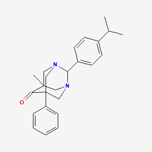 2-(4-Isopropylphenyl)-5-methyl-7-phenyl-1,3-diazatricyclo[3.3.1.1~3,7~]decan-6-one