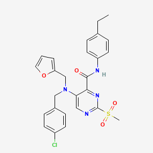 5-[(4-chlorobenzyl)(furan-2-ylmethyl)amino]-N-(4-ethylphenyl)-2-(methylsulfonyl)pyrimidine-4-carboxamide