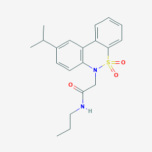 2-(9-isopropyl-5,5-dioxido-6H-dibenzo[c,e][1,2]thiazin-6-yl)-N-propylacetamide