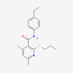 N-(4-ethylphenyl)-4,6-dimethyl-2-(propylsulfanyl)pyridine-3-carboxamide