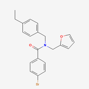 4-bromo-N-(4-ethylbenzyl)-N-(furan-2-ylmethyl)benzamide