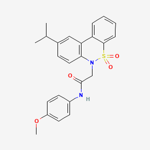 2-(9-isopropyl-5,5-dioxido-6H-dibenzo[c,e][1,2]thiazin-6-yl)-N-(4-methoxyphenyl)acetamide