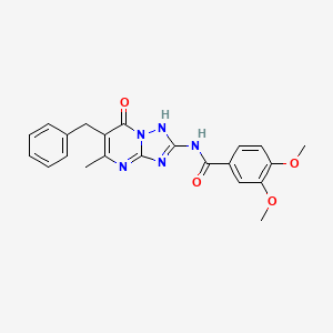 N-(6-benzyl-5-methyl-7-oxo-4,7-dihydro[1,2,4]triazolo[1,5-a]pyrimidin-2-yl)-3,4-dimethoxybenzamide