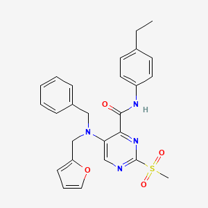 5-[benzyl(furan-2-ylmethyl)amino]-N-(4-ethylphenyl)-2-(methylsulfonyl)pyrimidine-4-carboxamide