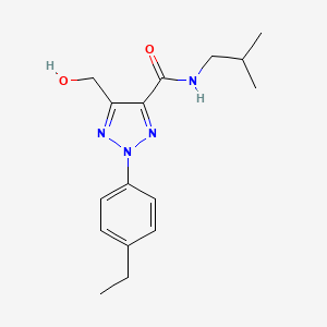 molecular formula C16H22N4O2 B11374070 2-(4-ethylphenyl)-5-(hydroxymethyl)-N-(2-methylpropyl)-2H-1,2,3-triazole-4-carboxamide 