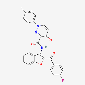 N-[2-(4-fluorobenzoyl)-1-benzofuran-3-yl]-1-(4-methylphenyl)-4-oxo-1,4-dihydropyridazine-3-carboxamide