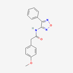 molecular formula C17H15N3O3 B11374087 2-(4-methoxyphenyl)-N-(4-phenyl-1,2,5-oxadiazol-3-yl)acetamide 