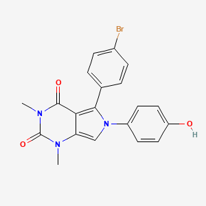 molecular formula C20H16BrN3O3 B11374099 5-(4-bromophenyl)-6-(4-hydroxyphenyl)-1,3-dimethyl-1H-pyrrolo[3,4-d]pyrimidine-2,4(3H,6H)-dione 