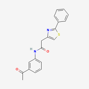 N-(3-acetylphenyl)-2-(2-phenyl-1,3-thiazol-4-yl)acetamide