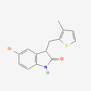 5-bromo-3-[(3-methylthiophen-2-yl)methyl]-1,3-dihydro-2H-indol-2-one