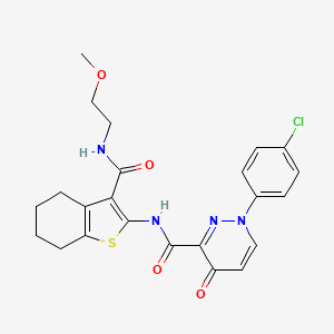 1-(4-chlorophenyl)-N-{3-[(2-methoxyethyl)carbamoyl]-4,5,6,7-tetrahydro-1-benzothiophen-2-yl}-4-oxo-1,4-dihydropyridazine-3-carboxamide