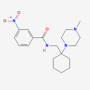 molecular formula C19H28N4O3 B11374136 N-{[1-(4-methylpiperazin-1-yl)cyclohexyl]methyl}-3-nitrobenzamide 