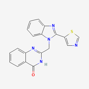 2-{[2-(1,3-thiazol-5-yl)-1H-benzimidazol-1-yl]methyl}quinazolin-4(3H)-one