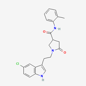 1-[2-(5-chloro-1H-indol-3-yl)ethyl]-N-(2-methylphenyl)-5-oxopyrrolidine-3-carboxamide