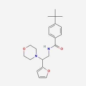 molecular formula C21H28N2O3 B11374151 4-tert-butyl-N-[2-(furan-2-yl)-2-(morpholin-4-yl)ethyl]benzamide 