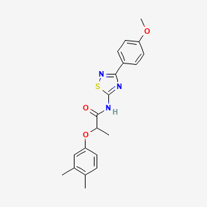 molecular formula C20H21N3O3S B11374159 2-(3,4-dimethylphenoxy)-N-[3-(4-methoxyphenyl)-1,2,4-thiadiazol-5-yl]propanamide 