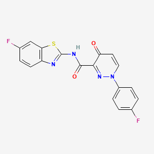 N-(6-fluoro-1,3-benzothiazol-2-yl)-1-(4-fluorophenyl)-4-oxo-1,4-dihydropyridazine-3-carboxamide