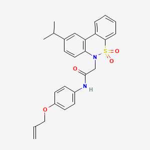 N-[4-(allyloxy)phenyl]-2-(9-isopropyl-5,5-dioxido-6H-dibenzo[c,e][1,2]thiazin-6-yl)acetamide