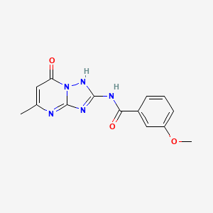 3-methoxy-N-(5-methyl-7-oxo-4,7-dihydro[1,2,4]triazolo[1,5-a]pyrimidin-2-yl)benzamide