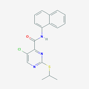 5-chloro-N-(naphthalen-1-yl)-2-(propan-2-ylsulfanyl)pyrimidine-4-carboxamide