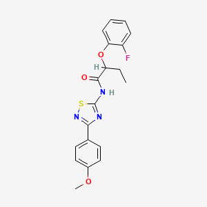 molecular formula C19H18FN3O3S B11374239 2-(2-fluorophenoxy)-N-[3-(4-methoxyphenyl)-1,2,4-thiadiazol-5-yl]butanamide 