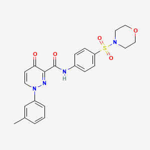 molecular formula C22H22N4O5S B11374240 1-(3-methylphenyl)-N-[4-(morpholin-4-ylsulfonyl)phenyl]-4-oxo-1,4-dihydropyridazine-3-carboxamide 