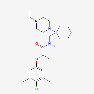 molecular formula C24H38ClN3O2 B11374246 2-(4-chloro-3,5-dimethylphenoxy)-N-{[1-(4-ethylpiperazin-1-yl)cyclohexyl]methyl}propanamide 