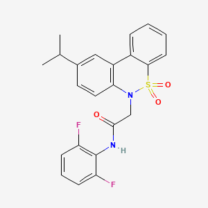 N-(2,6-difluorophenyl)-2-(9-isopropyl-5,5-dioxido-6H-dibenzo[c,e][1,2]thiazin-6-yl)acetamide