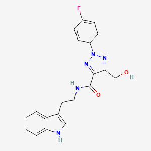 2-(4-fluorophenyl)-5-(hydroxymethyl)-N-[2-(1H-indol-3-yl)ethyl]-2H-1,2,3-triazole-4-carboxamide