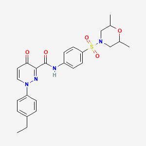 N-{4-[(2,6-dimethylmorpholin-4-yl)sulfonyl]phenyl}-1-(4-ethylphenyl)-4-oxo-1,4-dihydropyridazine-3-carboxamide