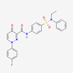 molecular formula C25H21FN4O4S B11374322 N-{4-[ethyl(phenyl)sulfamoyl]phenyl}-1-(4-fluorophenyl)-4-oxo-1,4-dihydropyridazine-3-carboxamide 