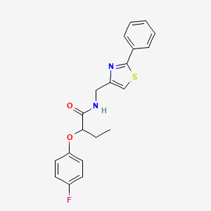 2-(4-fluorophenoxy)-N-[(2-phenyl-1,3-thiazol-4-yl)methyl]butanamide