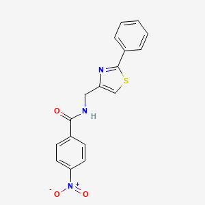 4-nitro-N-[(2-phenyl-1,3-thiazol-4-yl)methyl]benzamide