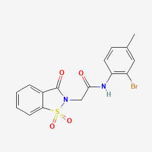 N-(2-bromo-4-methylphenyl)-2-(1,1-dioxido-3-oxo-1,2-benzisothiazol-2(3H)-yl)acetamide