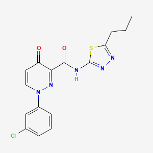 1-(3-chlorophenyl)-4-oxo-N-(5-propyl-1,3,4-thiadiazol-2-yl)-1,4-dihydropyridazine-3-carboxamide