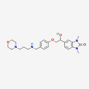 5-{1-hydroxy-2-[4-({[3-(morpholin-4-yl)propyl]amino}methyl)phenoxy]ethyl}-1,3-dimethyl-1,3-dihydro-2H-benzimidazol-2-one