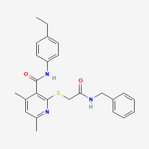 2-{[2-(benzylamino)-2-oxoethyl]sulfanyl}-N-(4-ethylphenyl)-4,6-dimethylpyridine-3-carboxamide